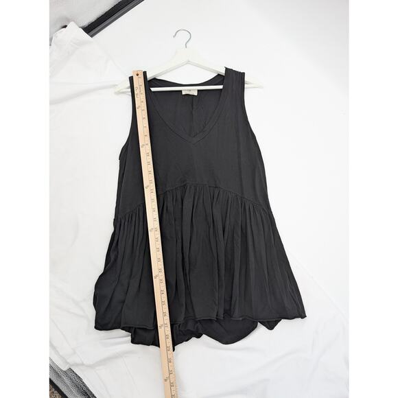 Anthropologie t.la Tiered Tank Top Women's M Black Vacation Beachy Coastal - Picture 3 of 6